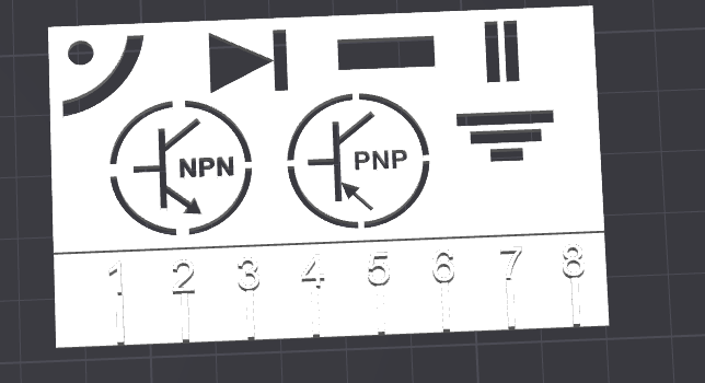 Electronics Symbol Stencil for Prototyping