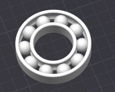 Functional 3D-Printed Ball Bearing